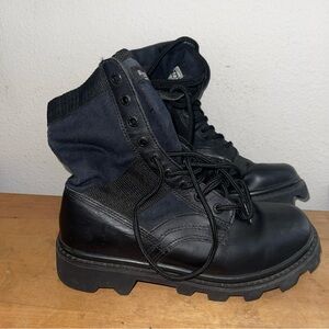 Brazos BR6030 Men's Black Leather Lace Up Tactical Jungle Boots US size 6